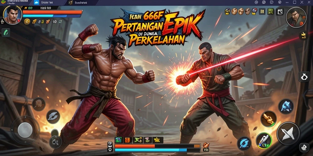 Screenshot gameplay 666F yang menunjukkan aksi pertarungan yang mendebarkan.