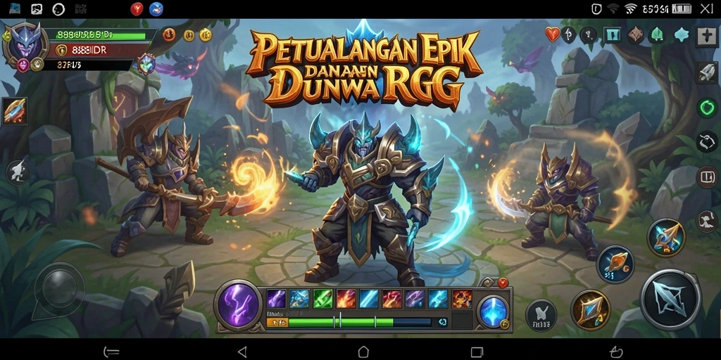 Tampilan gameplay RPG yang penuh aksi dan petualangan.