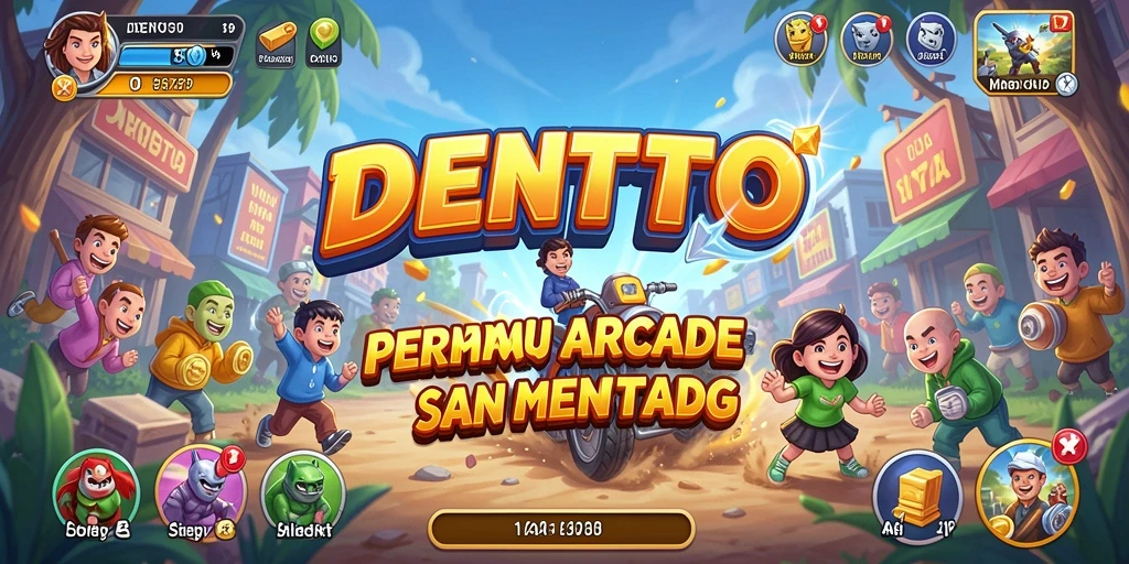 Screenshot gameplay DENTOTO yang menampilkan tantangan arcade seru.