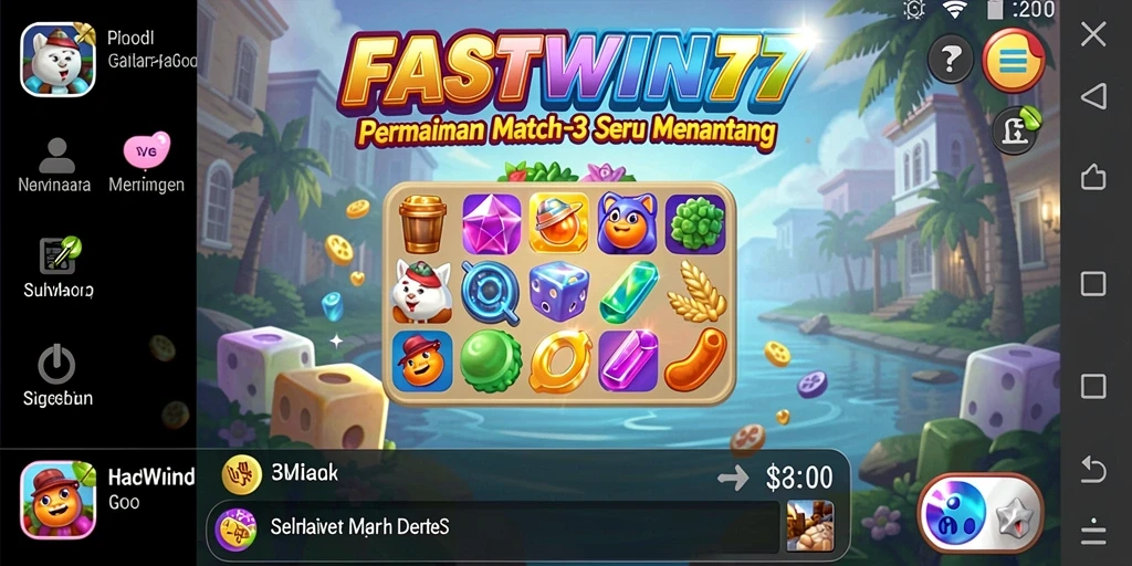 Tampilan gameplay FASTWIN77 yang seru dan penuh warna.