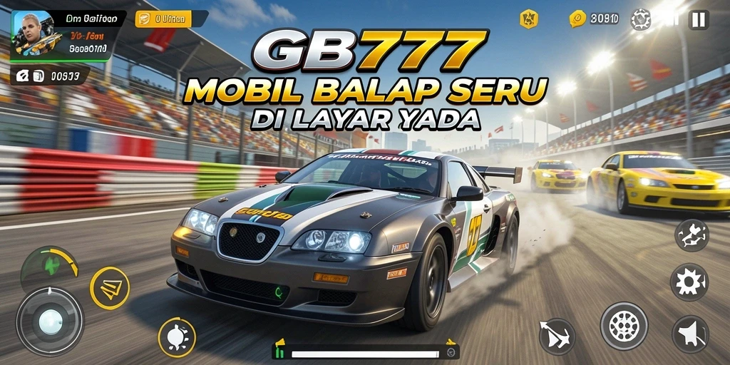 Gameplay GB777 menampilkan aksi balap mobil yang seru dan mendebarkan.