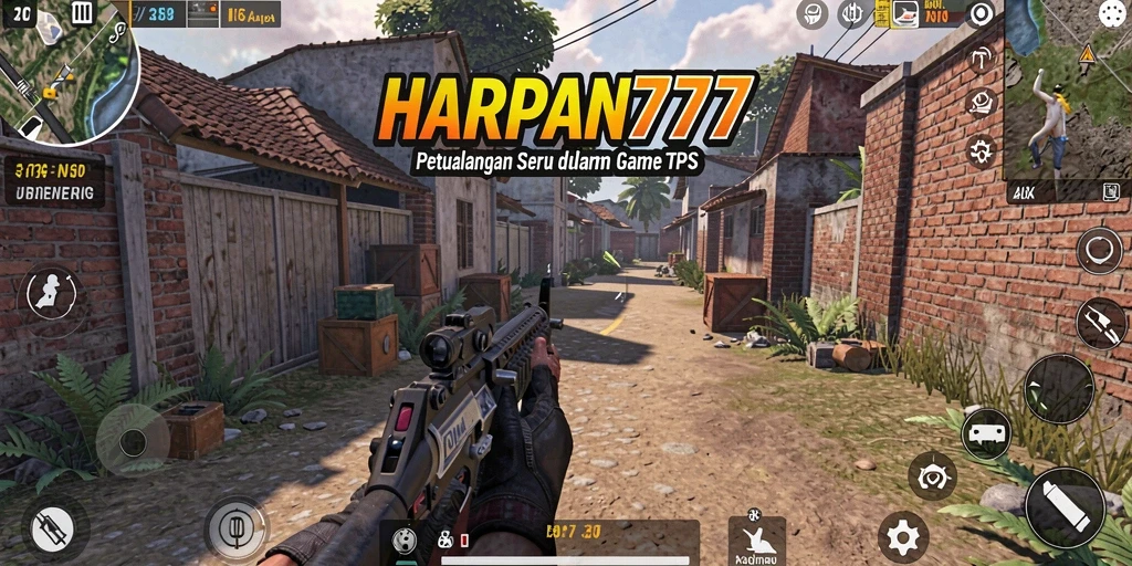 Screenshot gameplay HARAPAN777 dengan aksi tembak menembak yang intens.