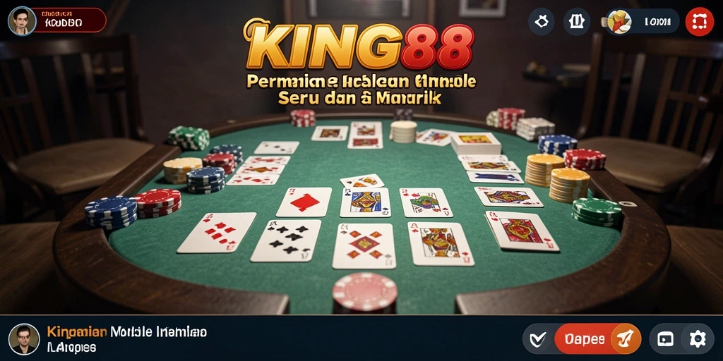 Tampilan gameplay seru KING88 saat bermain Gaple.
