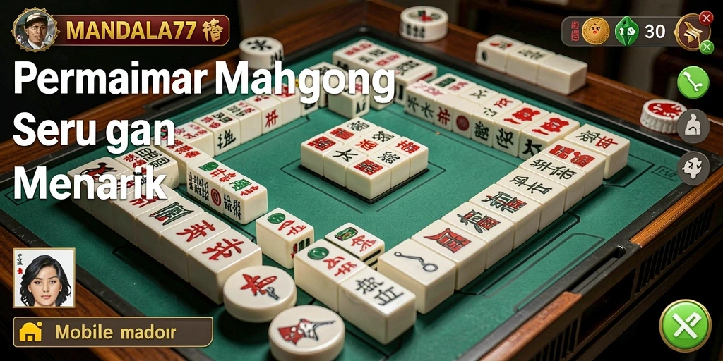 Gameplay menarik MANDALA77 dengan ubin Mahjong yang berwarna-warni.