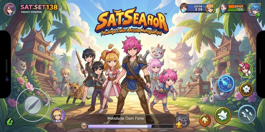 Tampilan gameplay SATSET138 dengan karakter Anime yang menarik.