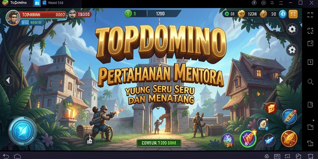 Gameplay menarik TOPDOMINO dengan strategi Tower Defense yang intens.